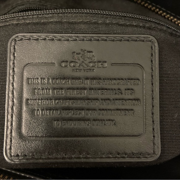 Black Leather Coach Purse - Picture 8 of 9